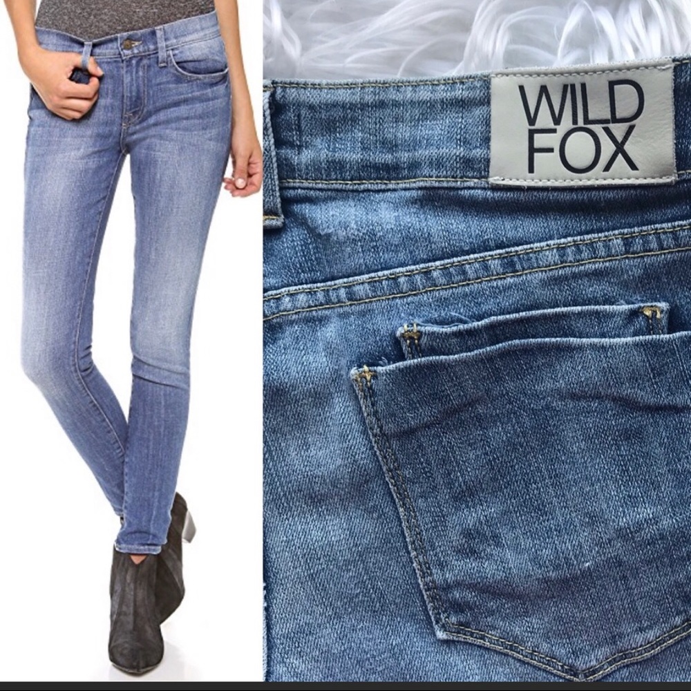 Wildfox Mid Rose Skinny Jeans
